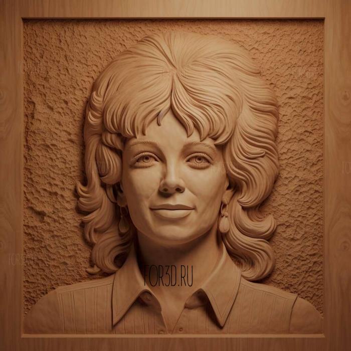 Reba McEntire 3 stl model for CNC